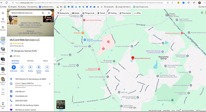 Google Maps image of our Rockingham Virginia location